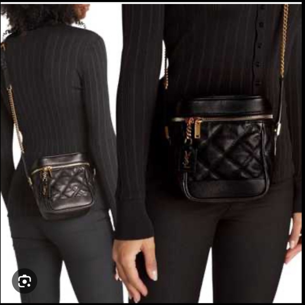 Yves Saint Laurent 80s Vanity Black Quilted Crossbody Bag
